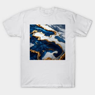 Liquid indigo marble T-Shirt